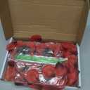 Amagic 2000 Pieces Red Artificial Rose Petals with 24 Red Heart LED Tea Lights, Rose Petals and Candles Set for Proposal, Anniversary, Romantic Night, Wedding Decor