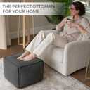 ZICOTO Beautiful Boucle Pouf Ottoman and Foot Rest - Elevate Your Living Room Decor with Lightweight Comfort and Charm - A Round Modern Foam Filled Foot Stool Perfect to Rest Your Feet