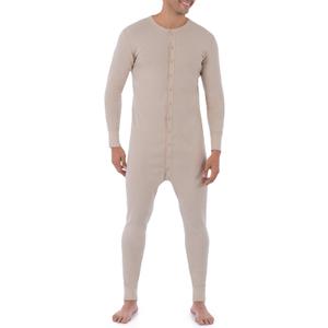 Fruit of the Loom mens Premium Thermal Union Suit (X-Large, Oatmeal)