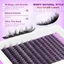 EYDEVRO Wispy Lash Clusters Kit Natura Eyelash Clusters Kit 9-18mm Cluster Eyelash Extensions CD Curvature 192 Pcs Manga Lash Extension Kit Individual Eyelash Extension Kit Lash Bond and Seal Tweezers