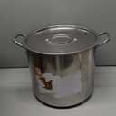 IMUSA USA Stainless Steel Stock Pot 20-Quart, Silver, 

12.4"D x 15"W x 12.3"H