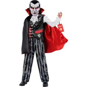 Morph Vampire Costume Kids, Vampire Costume For Boys, Scary Boys Halloween Costumes For Kids Dracula (4-6 Years)