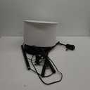 GLOBE Electric 67525 Avellino 66" Floor Lamp, Matte Black, White Linen Shade, Stepless Rotary Dimmer Switch on Socket