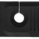 23.6" Adjustable Silicone Sink Splash Guard,5°Slope Drain Design, Silicone Faucet Mat for Kitchen Sink, Kitchen Sink Organizer,Keep Countertops Dry | Non-Slip Organizer for Sponge, Soap, Cups