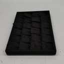 Black Jewelry Necklace Display Tray 24 Grids Pendant Earrings Necklace Organizer Display Showcase Microfiber Jewelry Storage Tray
