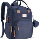 RUVALINO Diaper Bag Backpack, Multifunction Travel Back Pack Maternity Baby Changing Bags, Diaper Changing Totes, Waterproof and Stylish, Navy Blue