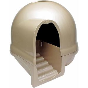 Petmate Booda Clean Step Cat Litter Box Dome (Made in the USA with 95% Recycled Materials)- Titanium, Made in USA