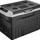 EUHOMY 12 Volt Refrigerator, 32QT(30L) 12V Cooler, Compressor Electric Cooler -4~68, 12V Fridge 12/24V DC 110-240V AC, Portable Freezer for Camping, Travel, Truck, Home (32 Quart)