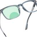 YEIN Bifocal Reading Glasses with Blue Light Blocking Lenses, Bifocal Reader for Women and Men, Vintage Square frame with Spring Hinge (+0.50/+2.75 magnification)