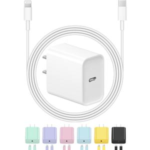 ROMITAZ iPhone Charger Fast Charging USB C Charger Block Type C Chargers Fast Charging 20W PD Wall Chargers with 6FT Cord for iPhone 14/14 Pro Max/13/13 Max/12/12 Pro Max/iPad (White)
