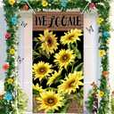 Sunflower Door Cover Decoration, Sunflower Welcome Door Porch Sign Banner for Spring Summer Holiday Party Decorations Supplies Backdrop Indoor Outdoor Decor 35.4 x 70.8 Inches (Spring 5)