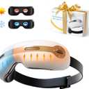 ALLJOY Eye Massager with Heat and Cooling for Migraines, Eye Massager for Relief of Migraine, Dry Eyes, Sleep, Rechargeable Bluetooth Music, Gifts for Women and Men