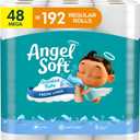 Angel Soft Toilet Paper with Fresh Linen Scented Tube, 48 Mega Rolls = 192 Regular Rolls, Soft and Strong Toilet Tissue