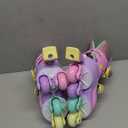 HALOSK Toddler 3-in-1 Roller Skates for Kids Girls Boys, Hard Shell Convertible Quad, Inline & Tri-Skates with Sticker-Decorated Colorful Light-Up Wheels, 4 Size Adjustable Skate for Beginners, 31-34