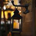 Vintage Lantern Decorative LED Flickering Flameless Candle with Timer, Battery Powered LED Decorative Hanging Lanterns for Indoor Outdoor Garden Yard Home Decor(4 Pack)
