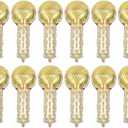 LUOZZY 12 Pcs Inflatable Microphone Balloons Gold Microphone Foil Balloons Blow up Microphone Toys for Kids Party Favors Hip Hop Theme Retro 80s 90s Party Decoration