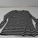 Classic Striped Shirts for Women Round Neck Long Sleeve Lightweight Casual Tops XXL
