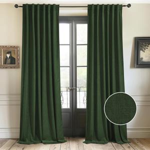 StangH Olive Green Velvet Curtains for Living Room Luxury Print Christmas Holiday Decor Thermal Insulated Privacy Drapes for Sliding Door Nursery Bedroom, W52 x L96, 2 Panels StangH Olive Green Velvet Curtains for Living Room Luxury Print Christmas Holiday Decor Thermal Insulated Privacy Drapes for Sliding Door Nursery Bedroom, W52 x L96, 2 Panels