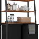 Furnulem 4 Tiers Laundry Hamper with Shelf and Hooks, Tall Laundry Basket Sorter with 2 Removable Bags, Double Clothes Hampers Organizers for Bathroom Bedroom