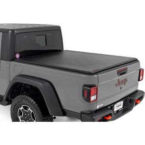 Rough Country Soft Roll-Up Truck Bed Cover for Jeep Gladiator (2020-2025) - Fits 5' (60.3") Bed, Weatherproof Tonneau Covers