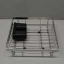 GSlife Expandable in Sink Dish Drying Rack - Capacity Adjustable Stainless Steel Over The Sink Dish Drainer with Lock Knob and Utensil Holder for Kitchen Sink, 10.8"~17.9" L x 12.7" W, Silver (Medium)