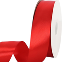 TONIFUL 100 Yards Red Ribbon 1-1/2 Inch - Solid Red Wide Satin Ribbon for Flower Bouquet Gift Wrapping Wedding Chair Sash Valentine's Day and Christmast Decorations Hair Crafts & Sewing Size: 1.5 in x 100 yds