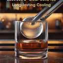 ecozy 2" Clear Ice Ball Maker Countertop with CrystalFlux Technology, 4 pcs in 40 Mins, 144 pcs/Day, Sphere Ice Maker with Automatic Water Supply, Self-Cleaning, Enhanced Insulation for Whiskey Bar