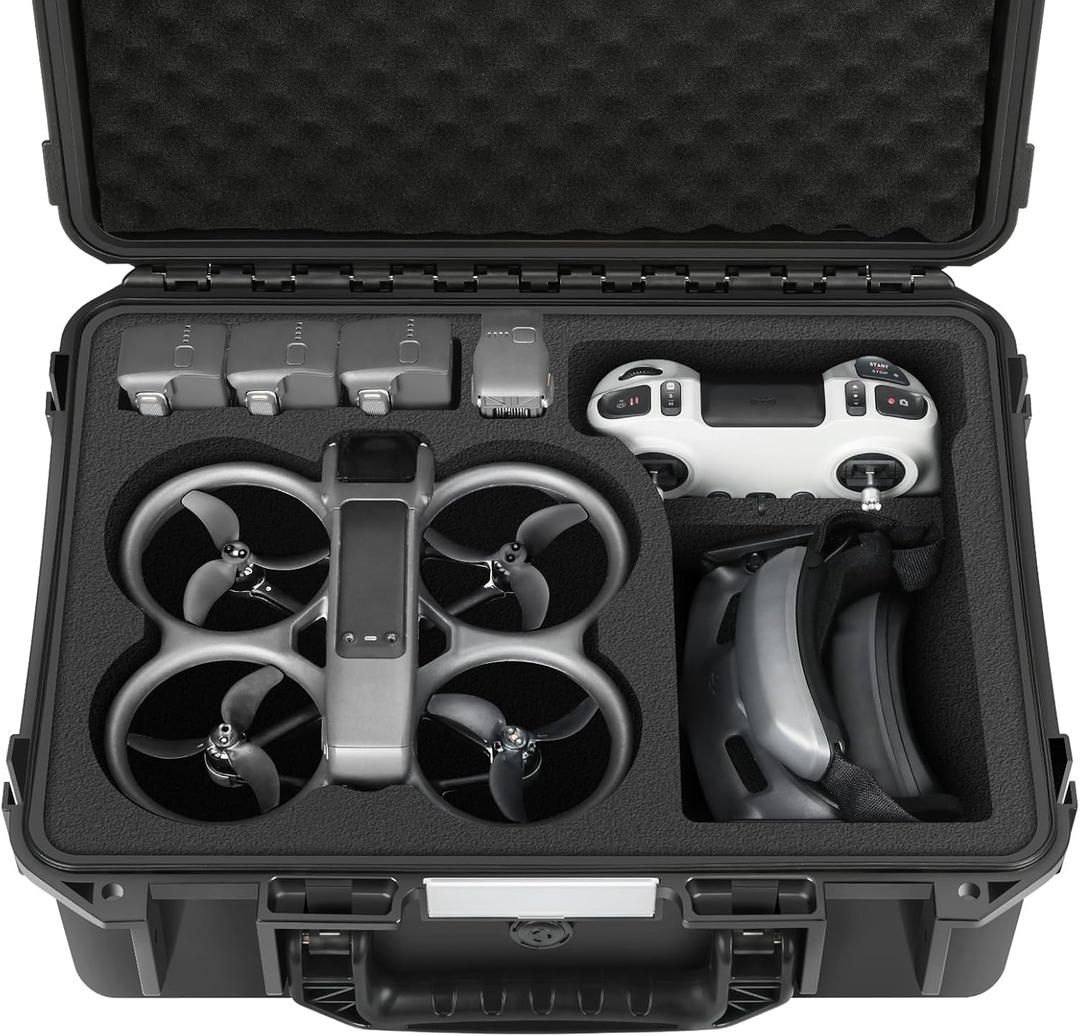 Case for DJI Avata 2 Drone Combo - Waterproof Hard Cases with Foam for Avatar 2 Fly More Combo/Goggles 3/RC Motion 3/FPV Remote Controller/Batteries, Fits for DJI Drone Accessories (Only Case)