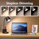 LED Desk Lamp with USB Charging Port Touch Control 3 Color Modes, Stepless Dimming,Eye-Caring LED Table Lamp for Home,Office,Bedroom,Reading,Work,Study,Gooseneck Lamp, 5V, 2.4A