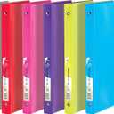 1/2" Poly 3 Ring Presentation View Binder with Pocket Allows for Quick Loading of Spine Inserts and Prevents Gapping and Mis Alignment of Rings (Pack of 6) - by Emraw