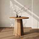 LITTLE TREE 31.5" Round Dining Table for 4, Wood Kitchen Table for Dining Room, Small Dinner Table with Wooden Tabletop and Octagonal Base for Apartments, Office & Restaurants, Deep Brown (Oak Brown), 30.71" D x 62.99" W x 35.43" H
