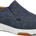 OrthoComfoot Men's Orthopedic Comfortable Slip-On Shoes with Arch Support, Orthotic Loafers for Plantar Fasciitis, Canvas Leisure Vintage Flat Walking Shoes for Foot and Heel Pain Relief (10.5, W1-denim)