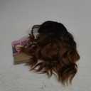 Nnzes Short Wavy Wig with Bangs for Women Shoulder Length Bob Curly Women's Charming Synthetic Wigs with Natural Wavy Black To Brown Heat Resistant Hair for Daily Party Use