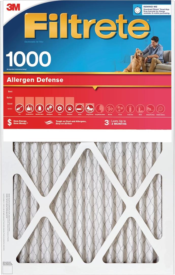 3M COMPANY 9822-6 Red 3 Month Micro Allergen Filtrete Filter
