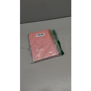 Hardcover Spiral Notebook 6.2"x 8.2" Journal Notebook with Tabs and Removable Dividers 300 Pages 5 Subject Notebook College Ruled, Faux Leather Spiral Bound Notebook for Women School Work (Pink)