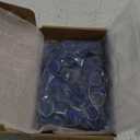 MECCANIXITY Decorative Flat Glass Marbles 17-19mm Rock Vase Filler Beads Pebbles Petal Blue for Fish Tank Table Scatter Decor, 100 Pcs