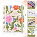 And Per Se 2026 Planner with Pattern, A4 Size-Daily, Weekly & 18-Monthly Planner, Daily Schedule, Monthly Tabs, 100 GSM Thick Paper(Botanical Floral) (Flower02)