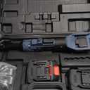 CloudDream 3/8" Cordless Electric Ratchet Wrench,45Ft-lbs(60N.m) Extended Ratchet Set with 2x 2.0Ah Batteries, Variable Speed Power Driver, 6 Sockets, 1/4" Adaptor & 3" Extension Bar for Auto Repair