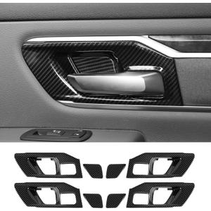 Carbon Fiber Inner Door Handle Bowl Cover Trim Frame Decor Fit for 2018-2025 Dodge RAM