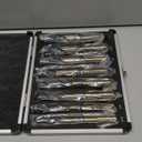 EFFICERE 8-Piece Premium 1/2” Reduced Shank Silver and Deming Large Drill Bit Set in Aluminum Carry Case, M2 High Speed Steel, 135-Degree Split Point | SAE Inch Size 9/16” - 1” by 1/16th Increment