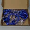 Jexine 12 Pcs Pompom Headband Hair Tinsel Hair Accessory Wrapped Ponytail Headwear Feather Headband for Women Cos(Blue)