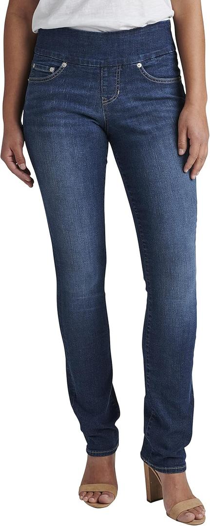 JAG Jeans Women's Peri Mid Rise Straight Leg Pull-on Jeans (2, Anchor Blue)