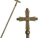 Pope Cross Staff Adjustable Hollow Bishop Prop Adult Halloween Cosplay Costume Accessory