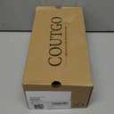 Coutgo Womens Raffia Slide Sandals Chunky Block Heeled Square Open Toe Metal Chain Slip on Mules Dressy Shoes. size 11