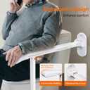 SPECILITE Heavy Duty Toilet Grab Bar - 440lb Sturdy Support, Safety Rails with Non-Slip Waterproof handrail & Night Glow Strips, Space Saving Flip-Up Design for Elderly, Disabled, Pregnant & Injury