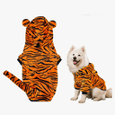 Yookat Halloween Dog Tiger Costume Pet Tiger Costume Hooded Pet Cosplay Clothes For Big Dogs