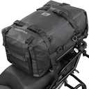 Rhinowalk Motorcycle Tail Bag Motorbike Side Bag 30L Full Waterproof Motor Saddle Pannier Bag Rear Rack Trunk Professional Motor Accessories-Black
