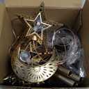 Solar Wind Chimes for Outside Waterproof Hanging Wind Chimes Lights Outdoor Decor Yard Garden Gifts for Mother Mom Grandma Wife Neighbors(Sun Moon Star)