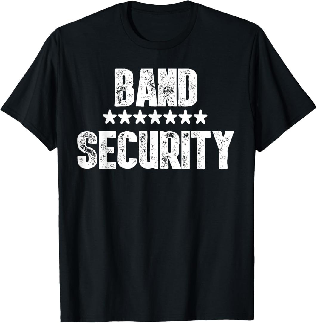 Band Security Shirt Cool Staff Concert and Party Shirt T-Shirt. 3XL Size