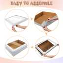 Funnymoom 10 Pcs Full Sheet Cake Box with Window,19.5 x 26.5 x 5 Inches